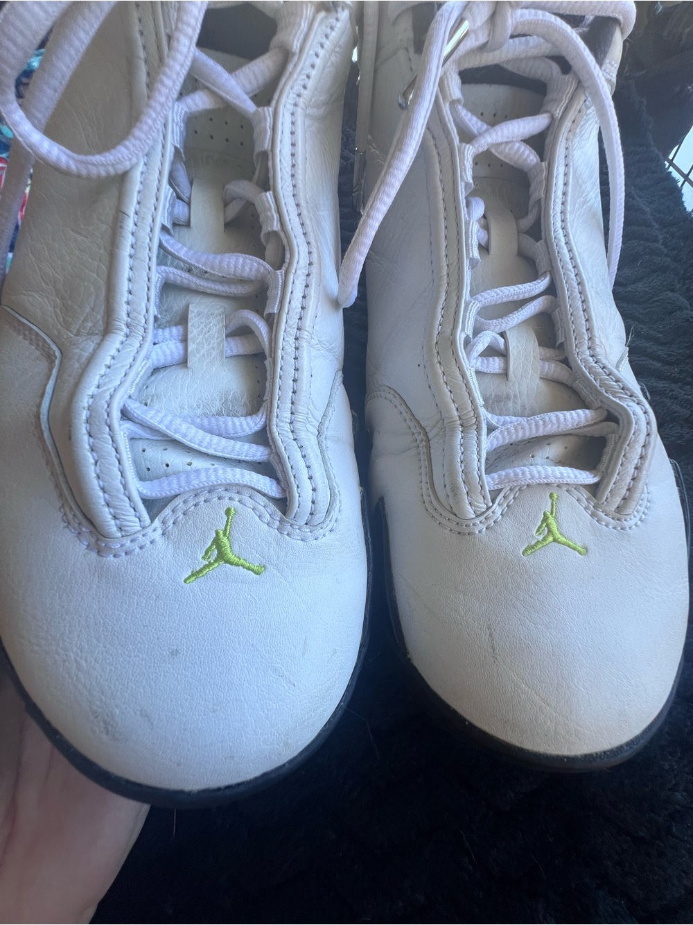 Air Jordan Retro White Black Men’s Basketball Shoe SAMPLE Size 9 - Picture 4 of 14
